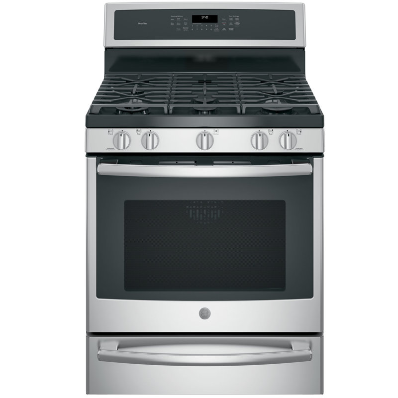 GE Profile Smart Appliances 30" 5.6 cu ft. Freestanding Dual Fuel Range with Griddle and Grill